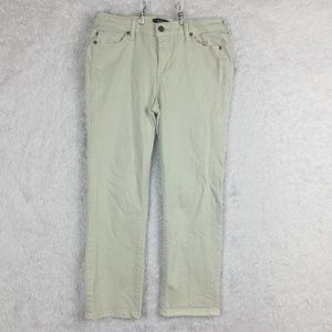 Liverpool Womens‎ Jeans Skinny Crop Denim Off White Mid Rise Stretch 4